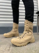 JET-999 Strike Bağcıklı Ortopedik Taban Günlük Süet Erkek Askeri Postal Bot SKT Kum thumbnail 2
