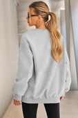 Genıus Store Kadın Sweatshirt Oversize Geniş Kalıp İçi Şardonlu Bisiklet Yaka Oversize Sweatshirt KADIN-SWEATSHIRT thumbnail 7