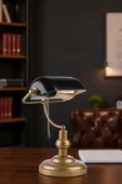 Lumexx BANKER ESKİTME-SİYAH MASA LAMBASI thumbnail 2
