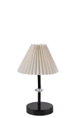 Lumexx ÜSKÜP SİYAH PİLELİ KREM ABAJURLU MASA LAMBASI thumbnail 3