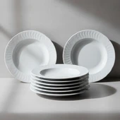 GÜRAL PORSELEN Sembol 6 Parça 22 cm Çukur Yemek Tabağı thumbnail 4