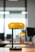 Lumexx SMİTH SİYAH SARI BAŞLIKLI MASA LAMBASI thumbnail 1