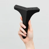 Dekor 12 cm Siyah 4'lü Set Metal Mobilya Ayağı Modern Tasarım Koltuk Sehpa Masa TV Ünitesi Uyumlu thumbnail 4