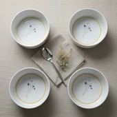 GÜRAL PORSELEN Paris Flower 4 Parça 12 cm Kase 29552 thumbnail 2