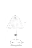 Lumexx ÜSKÜP SİYAH PİLELİ KREM ABAJURLU MASA LAMBASI thumbnail 5