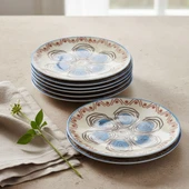 GÜRAL PORSELEN Camelia 6 Parça 20 cm Pasta Takımı 21391 thumbnail 3