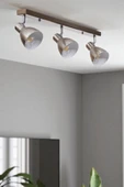 Lumexx OTİS 3 LÜ SIRALI MAT KROM PLAFONYER AVİZE thumbnail 1