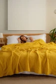 Rayme Textile Müslin Yatak Örtüsü Ultra Yumuşak Yüksek Kaliteli 4 Kat Muslin Pike (Tek Kişilik (240x280 cm) thumbnail 6