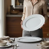 GÜRAL PORSELEN Sembol 2 Parça 35 cm Kayık Tabak thumbnail 2