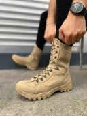 JET-999 Strike Bağcıklı Ortopedik Taban Günlük Süet Erkek Askeri Postal Bot SKT Kum thumbnail 3