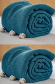 Rayme Textile Müslin Yatak Örtüsü Ultra Yumuşak Yüksek Kaliteli 4 Kat Muslin Pike (Tek Kişilik (240x280 cm) thumbnail 4