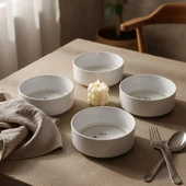 GÜRAL PORSELEN Paris Flower 4 Parça 12 cm Kase 29552 thumbnail 6