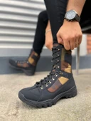 JET-999 Strike Bağcıklı Ortopedik Taban Günlük Cilt Erkek Askeri Postal Bot CST Siyah/Haki thumbnail 3