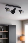 Lumexx OTİS 3 LÜ SIRALI SİYAH PLAFONYER AVİZE thumbnail 1