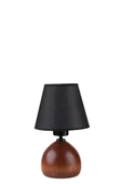 Lumexx CAMERON CEVİZ HASIR SİYAH ABAJURLU MASA LAMBASI thumbnail 3