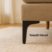 Dekor 17 cm Siyah Metal Mobilya Ayağı Dayanıklı Modern Tasarım Koltuk Sehpa Masa TV Ünitesi Uyumlu thumbnail 4