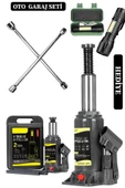 stilmax Germany 2 Ton Kapasiteli Şişe Tip Araç Krikosu + 4'lü Bijon Set Full Oto Garaj Seti + Fener Hediye thumbnail 2