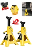 stilmax Çift Kilitli ve Geniş Tabanlı 4 Ayaklı 3 Ton Tonajlı Sehba Kriko Standı 2x Adet Araba Kriko Standı thumbnail 1