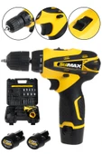 stilmax Germany Type 36 V 5 Ah Çift Şanzımanlı Samsung Çift Akülü Şarjlı Matkap Vidalama + 24 Parça Set thumbnail 1