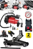 stilmax Araç Lastik Onarım Seti: 2Ton Kapasiteli Timsah Arabalı Kriko + 12V Çakmaklı Hava Lastik Şişirme Set thumbnail 2