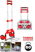 stilmax Stm80eb 80kg Kapasiteli Teleskopik, Katlanır El Arabası Koli Yük Paket Taşıma El Arabası 80kg thumbnail 1