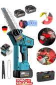 stilmax 2100WH 3000Mah Dijital Göstergeli Lityum Çift Akülü Dal Kesme Budama Testeresi Yağ Pompalı 10 Pilli thumbnail 2