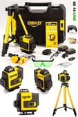 DEKO TURKEY Otomatik Hizalama 16 Köşe 360° Yeşil Lazer Çizgi Hizalama Terazi Çantalı Tripod Ayak Hediye Full Set thumbnail 1