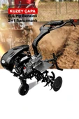 KUZEY ÇAPA 2+1 URAS Serisi K75X Titanyum Şanzıman 6.5HP Benzinli Çapalama Makinesi Bıçak ve Tekerlekler Dahil thumbnail 5