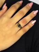 Doğal Taş Oniks Doğal Taşlı Antik Model Kadın Ayarlanabillir Yüzük euy72o thumbnail 2