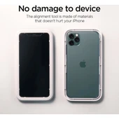 Spigen Apple iPhone 11 Pro / iPhone XS / iPhone X Cam Ekran Koruyucu Kolay Kurulum AlignMaster Full Cover Black / Siyah - AGL00114 - 3