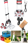stilmax Germany 80Kg Kapasiteli Merdiven Çıkabilen Koli Yük Paket Taşıma El Arabası Teleskopik Uzayan Kol thumbnail 1