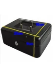 DEKO TURKEY Yerli Üretim Büyük Boy Anahtarlı Çelik Kasa Bozuk Para Kasası Nakit Kutusu Cash 9x18x25cmdkt-cashbox thumbnail 2