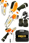 DEKO TURKEY Profresyonel 21v 3ah Çift Akülü Dkt21e Dal Çalı Budama Testeresi Akülü El Testeresi Bıçkı Testere thumbnail 1
