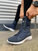 JET-799 Verton Bağcıklı Ortopedik Taban Günlük Cilt Erkek Askeri Postal Bot CBT Lacivert thumbnail 3