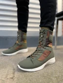 JET-799 Verton Bağcıklı Ortopedik Taban Günlük Cilt Erkek Askeri Postal Bot CBT Haki thumbnail 2