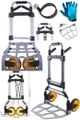 STAXX POWER XL Büyük Boy 120Kg Kapasiteli Katlanır El Arabası Teleskopik 360° Döner Kol ve Kaymaz Tekerlekler thumbnail 2