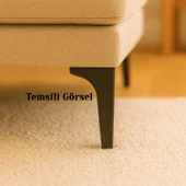 Dekor 17 cm Siyah Metal Mobilya Ayağı Dayanıklı Modern Tasarım Koltuk Sehpa Masa TV Ünitesi Uyumlu thumbnail 2