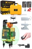 stilmax Yüksek Hassasiyetli x2 Çift Akülü Lazer Hizalama Makinesi 12 Çizgi Yeşil Lazer Işınlı Kumandalı Set thumbnail 1