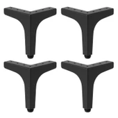 Dekor 17 cm Siyah 4 Adet Metal Mobilya Ayağı Seti 4 Adet Modern Tasarım Koltuk Sehpa Masa TV Ünitesi thumbnail 8