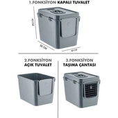 MASKOT ÜSTTEN KAPAKLI KAPALI KEDİ TUVALETİ thumbnail 3