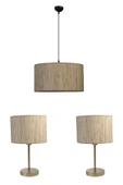 Lumexx BAMBU 09 ABAJUR AVİZE 3 LÜ SET thumbnail 2