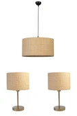Lumexx HASIR RATTAN ABAJUR AVİZE 3 LÜ SET thumbnail 2