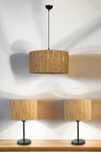 Lumexx BAMBU 07 ABAJUR AVİZE 3 LÜ SET thumbnail 1