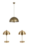 Lumexx Büyük Retro Eskitme Avize Abajur 3 Lü Set thumbnail 2