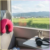 Pembe Polar Araç Boyun Yastığı 35x28 cm / Araba Uçak Otobüs Ev ve Ofis Seyahat Yolculuk Yastığı thumbnail 4