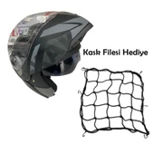 JK20 Çene Açılır Güneş Vizörlü Motosiklet Kaskı Gri Siyah XL Beden Baş Çevresi: 61-62CM thumbnail 1