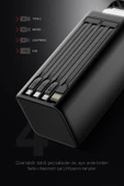 Powerway PD80 Kamp Powerbank | Gerçek 80.000 mAh | PD 22.5W Hızlı Şarj | LED Fenerli ve Dahili Kablolu - 5