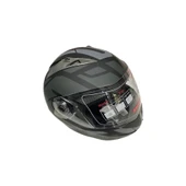 JK20 Çene Açılır Güneş Vizörlü Motosiklet Kaskı Gri Siyah XL Beden Baş Çevresi: 61-62CM thumbnail 4