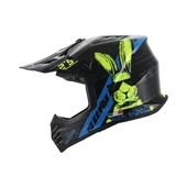 SWAY 618 Bunny Çocuk Cross Kaskı Bisiklet Motosiklet Enduro Kask L Beden Siyah Mavi Çocuk Kaskı - 2