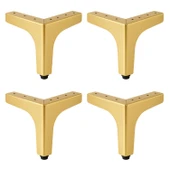 Dekor 12 cm Gold 4 'lü Set Altın Metal Mobilya Ayağı Dayanıklı Modern Tasarım Koltuk Sehpa Ünite thumbnail 7